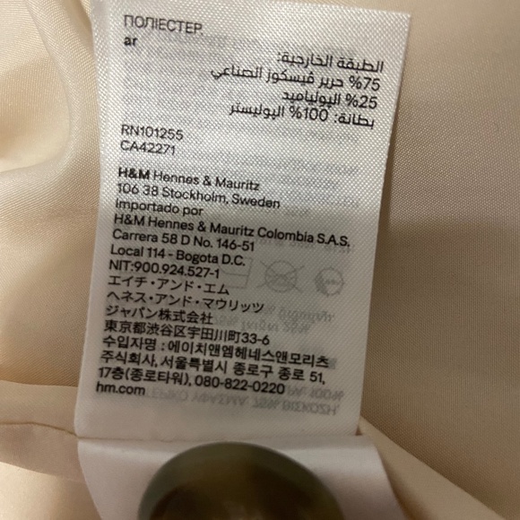 NWOT H&M DOUBLE-BREASTED TRENCH COAT SMALL - Picture 10 of 11